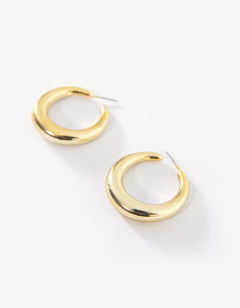 MOON HOOP EARRINGS